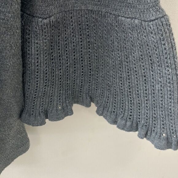 ELLE 2X Lightweight Grey Waffle Knit Top - Picture 3 of 6